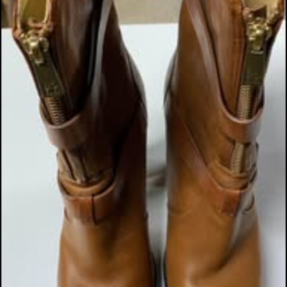 Coach Brown Leather Heeled Boots - Picture 1 of 3